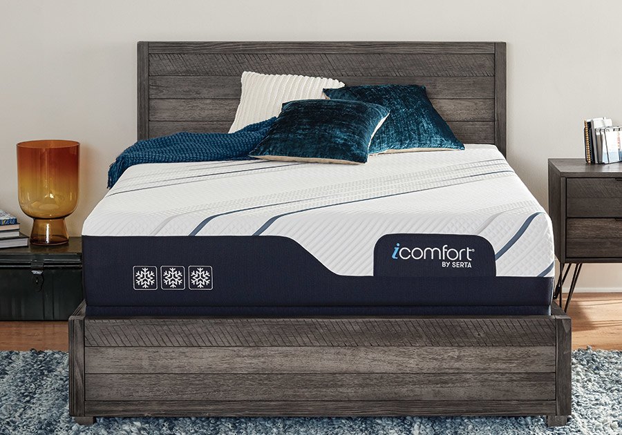 serta icomfort mattress set in a bedroom